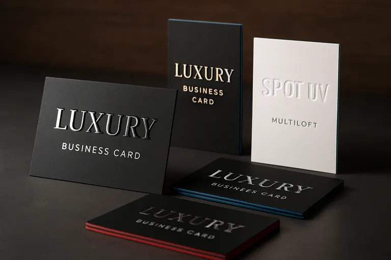 Een luxe uitstraling met multiloft en spot UV visitekaartjes